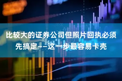 比较大的证券公司但照片回执必须先搞定——这一步最容易卡壳